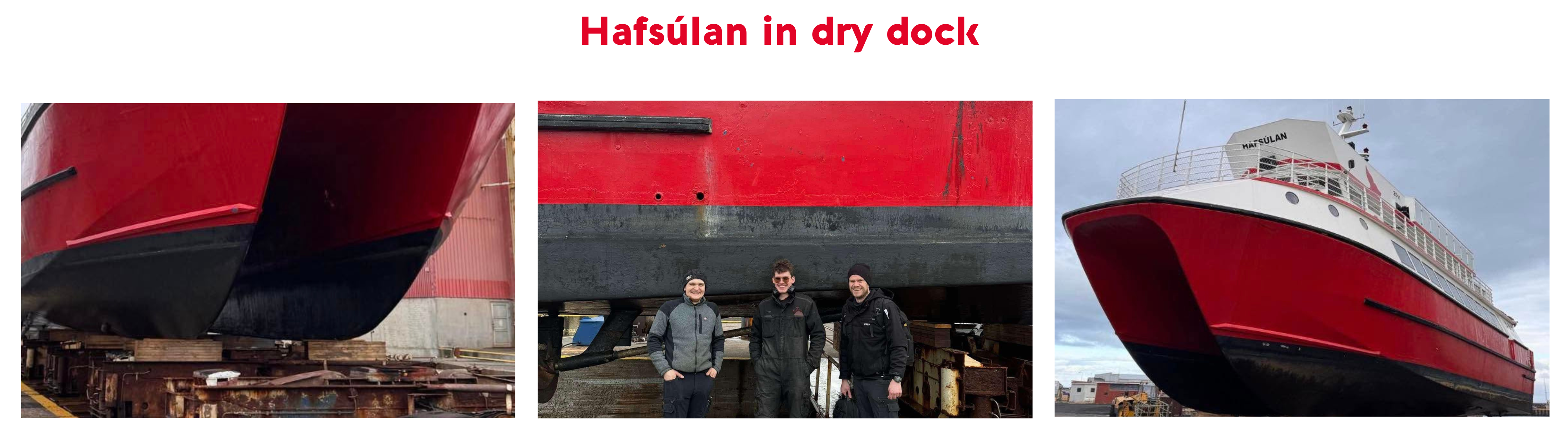 Hafsúlan on dry dock