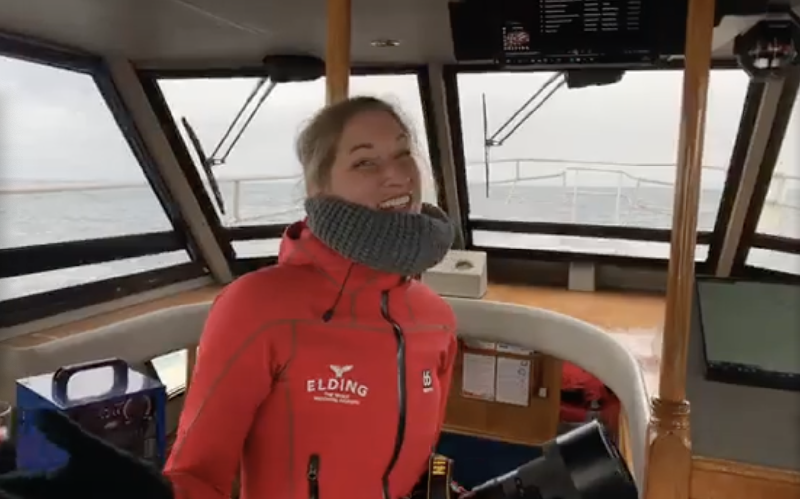 Sabrina guiding virtual whale watching