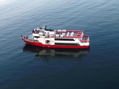 Eldey boat sailing at sea.