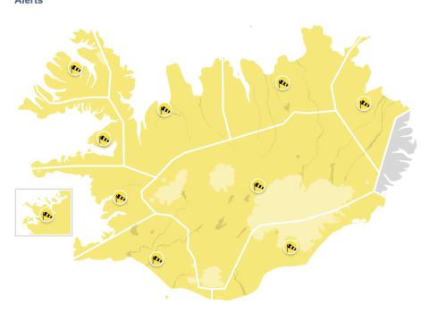 yellow alert iceland
