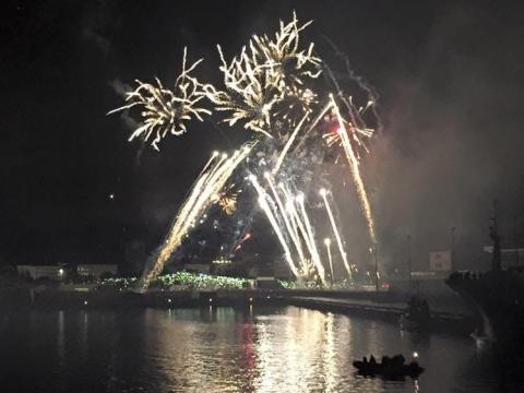 fireworks at the harbour