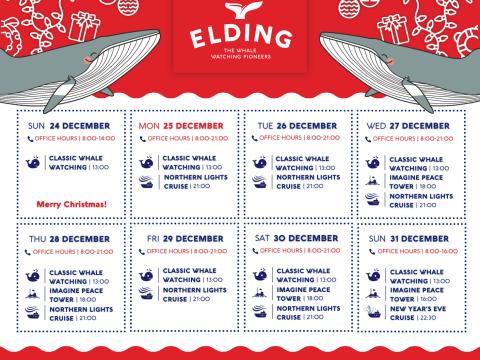 Elding's Holiday Opening Hours 2023