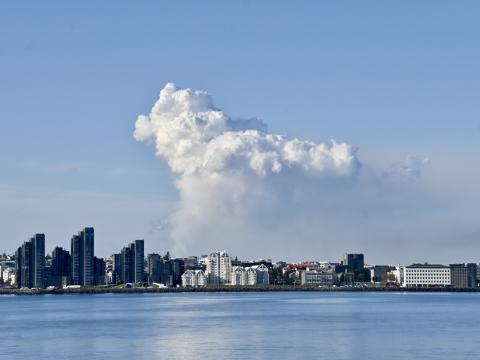 Volcanic eruption in Iceland 2024.