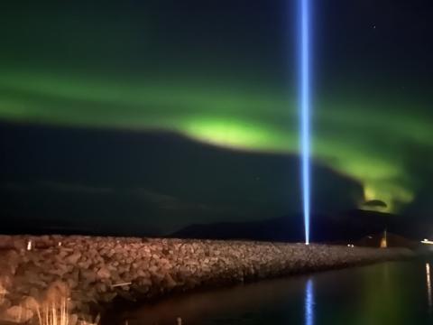 northern lights cruise and imagine peace tower