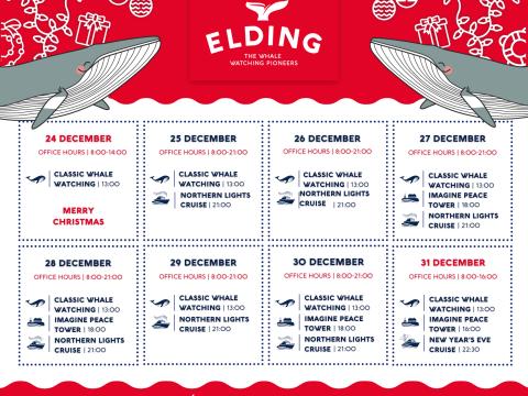 Elding's Christmas 2024 operating hours