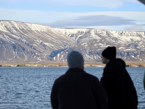 passengers on a whale watching cruise