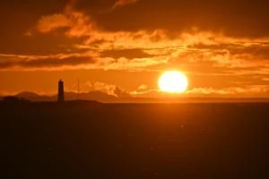 sunset in reykjavik