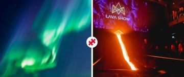 northern lights cruise & lava show combo