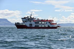 eldey whale watching boat sails into open waters