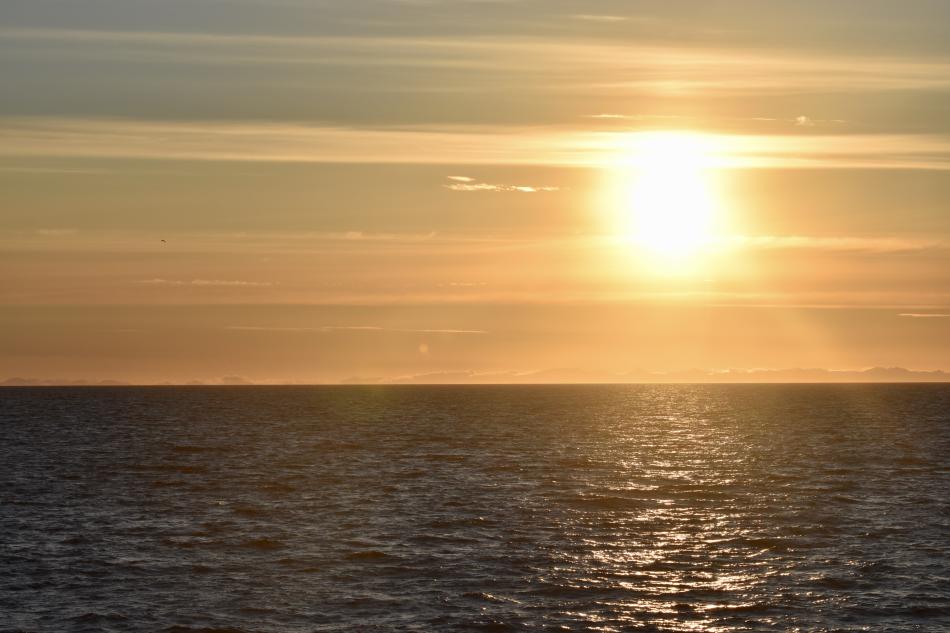 sunset in reykjavik