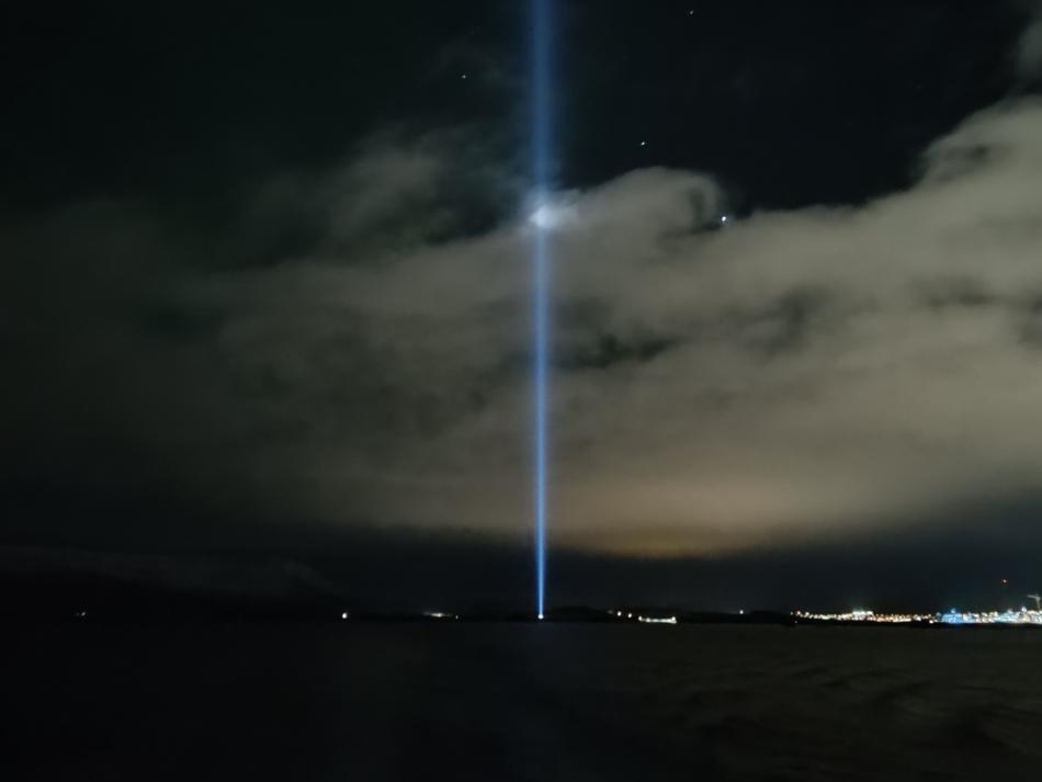 northern lights cruise imagine peace tower