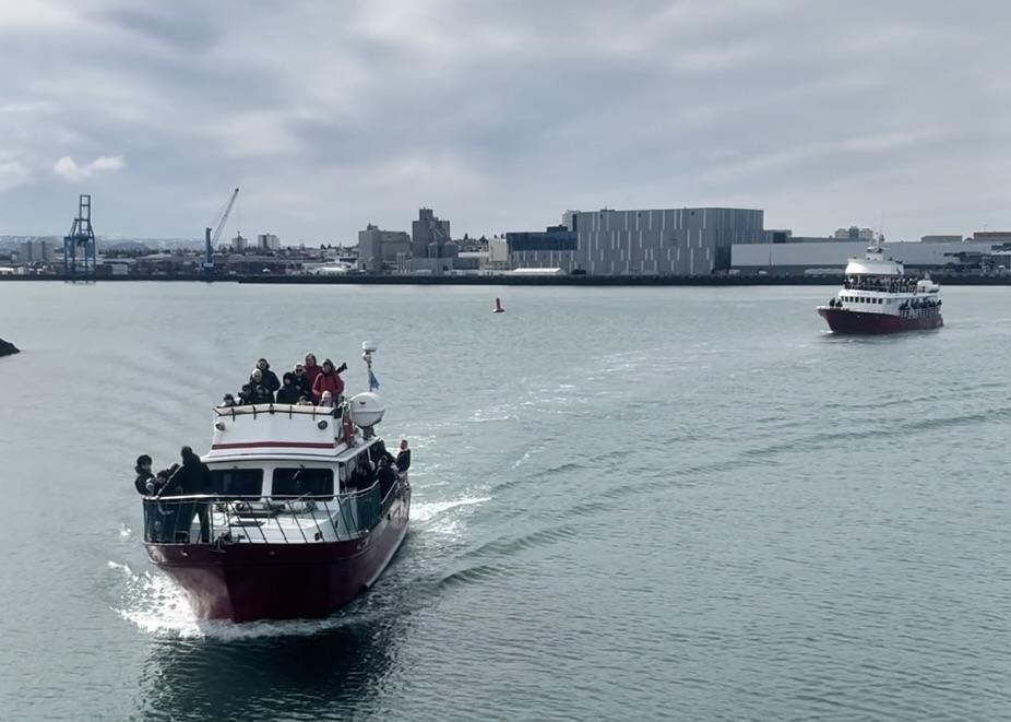 viðey ferry transports people to the island