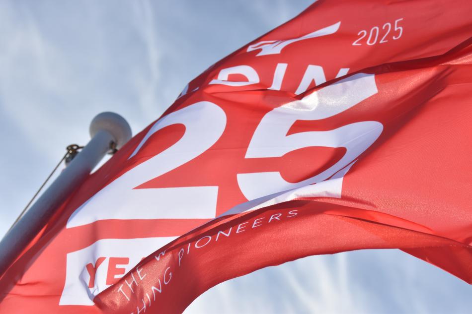 25 year anniversary flag