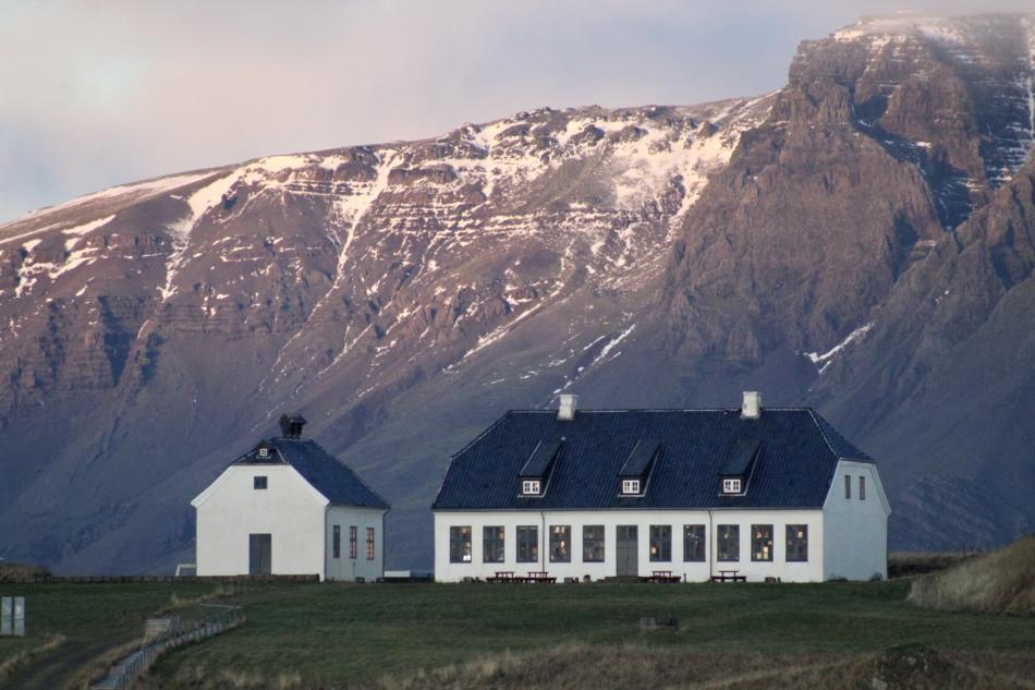 viðey island during winter