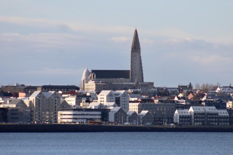 reykjavik city from the sea