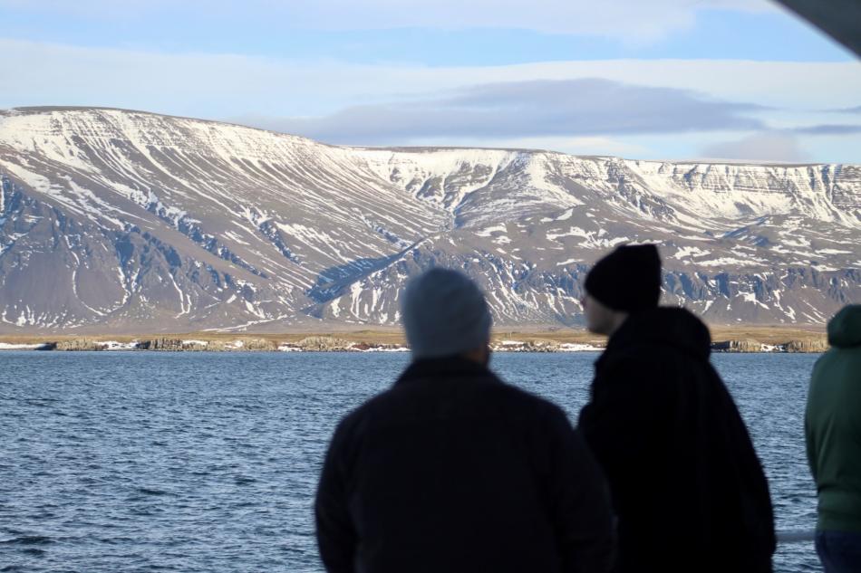 passengers on a whale watching cruise