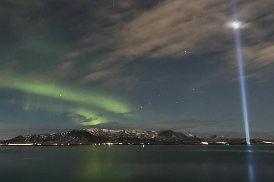 northern lights cruise and the imagine peace tower