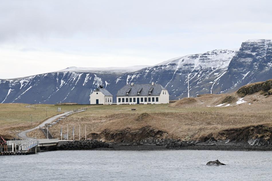 viðey island during winter