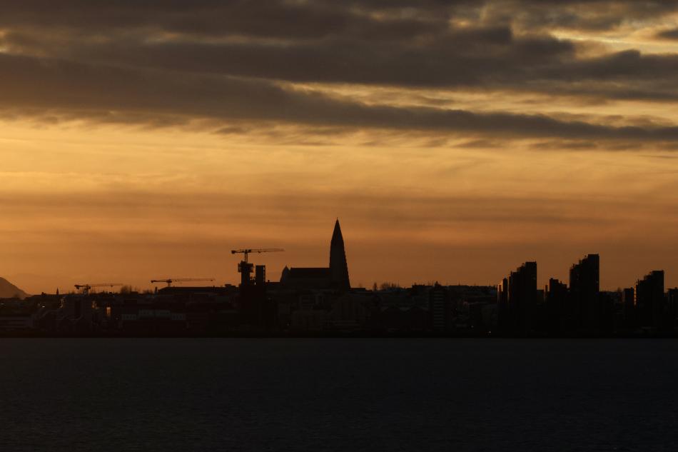 golden hour in reykjavik