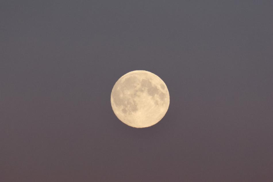 full moon during a winter day in iceland