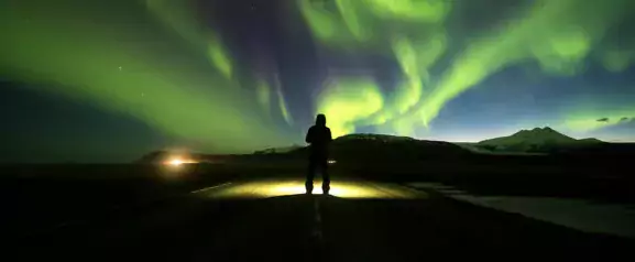 northern lights and stargazing by bus